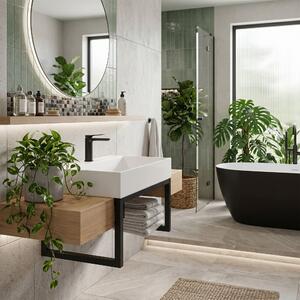 Conglomerate washbasin GOYA 60cm + Frame