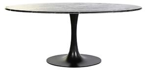 Dining Table DKD Home Decor Black Metal Marble 180 x 100 x 76 cm