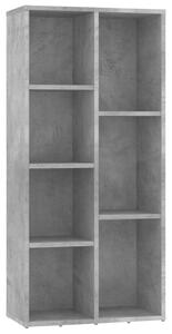 Book Cabinet Concrete Grey 50x25x106 cm Engineered Wood