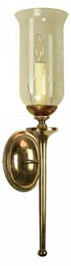 721G Grosvenor 1 Light Brass Wall Light With Glass - product_finish:Polished Brass