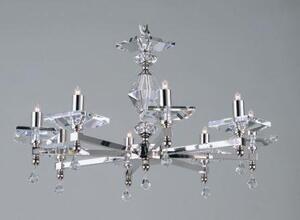 Impex STH04054/8 Starlight 8 Light Optical Glass Chandelier - product_finish:Nickel Finish Frame