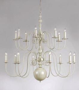 Impex PG05579/12/CRM Bologna 12 Light Cream Chandelier - product_finish:Cream Finish Frame