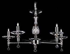 Impex STH03061/5 Starlight 5 Light Optical Glass Chandelier - product_finish:Gold Plated Finish Frame