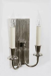 Ridgeback N837 Traditional Solid Brass Solid Brass 2 Light Wall Light - shades:WITH MATCHING METAL SHADE