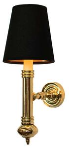 710 Carlton 1 Light Brass Wall Light with Optional Shades - product_finish:Polished Brass-shades:Fitting only (without shade)