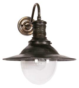 437W Victoria 1 Light Exterior Wall Light with Shade - product_finish:Antique-shades:OPAL GLASS