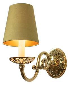730 Empire 1 Light Brass Wall Light with Optional Shades - product_finish:Antique-shades:Fitting only (without shade)