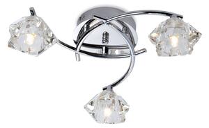 Firstlight 8364 Clara 3 Light Flush Ceiling Light with Glass Shade - product_finish:Polished Chrome