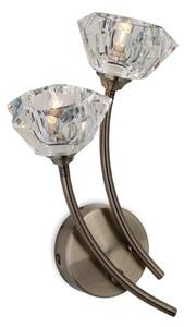 Firstlight 8363 Clara 2 Light Wall Light with Glass Shade - product_finish:Polished Chrome