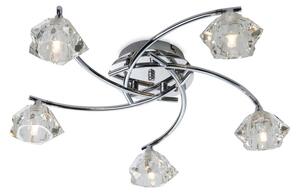 Firstlight 8365 Clara 5 Light Flush Ceiling Light with Glass Shade - product_finish:Polished Chrome