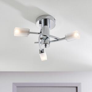 Endon 146-3CH 3 Light Semi-Flush Light In Polished Chrome