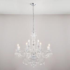 Endon 308-8+4CL 12 Light Chandelier In Clear Acrylic