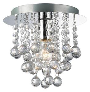 Palazzo 1 Light Round Acrylic Flush Ceiling Chandelier In Polished Chrome