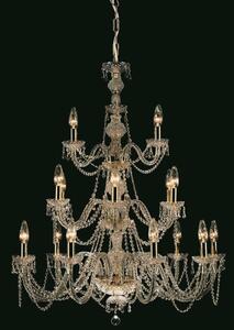 CP06028/18 Crystal Preciosa 18 Lt Chandelier - product_finish:Gold Finish Frame