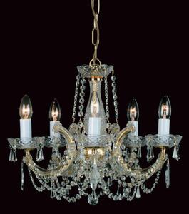 Impex Preciosa 5 Light Marie Therese Crystal Chandelier - product_finish:Chrome Finish Frame