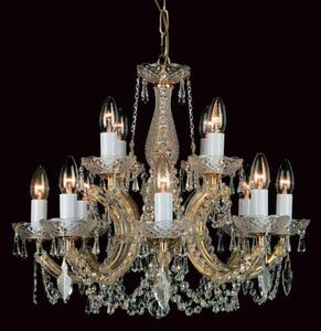 Impex Preciosa 12 Light Marie Therese Crystal Chandelier - product_finish:Gold Finish Frame
