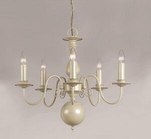 Impex PG05579/5 Bologna 5 Light Chandelier - product_finish:Cream Finish Frame