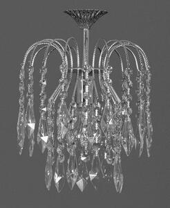 Impex ST02000/20/1 Starlight 20cm Crystal Waterfall Chandelier - product_details:With Flush Mount Plate Option-product_finish:Antique Brass Finish Fr