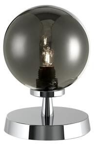 Dar Lighting ESB4150-01 Esben Touch Table Lamp In Polished Chrome With Smoked Glass