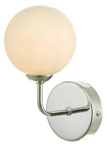 Dar Lighting FEY0750-02 Feya 1 Light Wall Light In Polished Chrome With Opal Glass