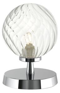 Dar Lighting ESB4150-03 Esben Touch Table Lamp In Polished Chrome With Twisted Glass