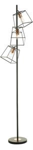 Dar Lighting TOW4922 Tower 3 Light Floor Lamp In Matt Black And Copper Finish