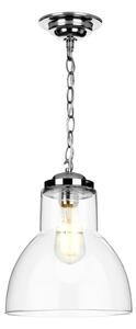 David Hunt Lighting UPTON UPT0150 Single Ceiling Pendant Light in Polished Chrome Finish