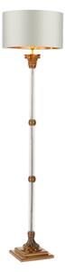 David Hunt Lighting IMP4963 IMPERIAL Floor Lamp Base In Polished Bronze With Ribbed Glass Detail