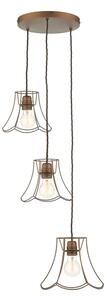 David Hunt Lighting ORE0363 OREGON 3 Light Cluster Pendant Light In Bronze Finish