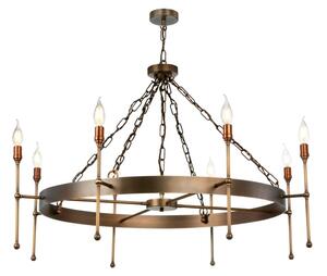 David Hunt Lighting DUR0875 DURRELL 8 Light Ceiling Pendant In Antique Brass Finish