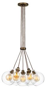David Hunt Lighting APO3475C APOLLO 7 Light Ceiling Pendant In Antique Brass Finish