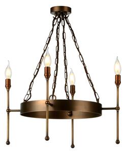 David Hunt Lighting DUR0475 DURRELL 4 Light Ceiling Pendant In Antique Brass Finish