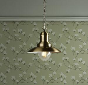 Laura Ashley Corbridge 1 Light Fisherman Nautical Ceiling Pendant Light in Antique Brass