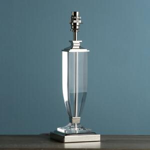 Laura Ashley Carson Polished Nickel Crystal Medium Table Lamp Base