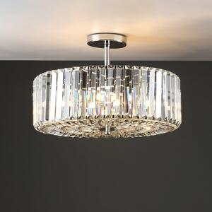 Laura Ashley Fernhurst Polished Chrome 4 Light Art Deco Ceiling Light