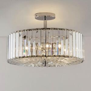 Laura Ashley Fernhurst Polished Chrome 3 Light Art Deco Ceiling Light