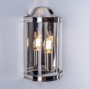 Laura Ashley Harrington Single Wall Lantern In Polished Nickel Finish