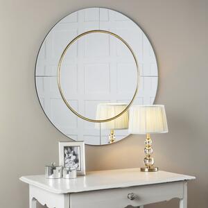 Laura Ashley Maya Round Mirror With Mottled Bronze Band