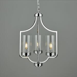 Laura Ashley Joseph 3 Light Ceiling Chandelier in Polished Chrome Finish