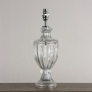 Laura Ashley Meredith Cut Glass Small Urn Table Lamp Base In Polished Chrome Finish