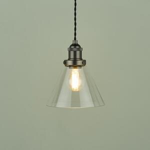 Laura Ashley Industrial Isaac 1 Light Ceiling Pendant Light in Nickel Finish