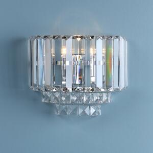 Laura Ashley Vienna Crystal Glass Wall Light In Polished Chrome Finish