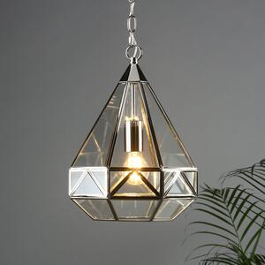 Laura Ashley Zaria Single Ceiling Lantern In Polished Nickel Finish