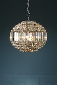 Laura Ashley Vienna Crystal 5 Light Orb Chandelier In Polished Chrome Finish
