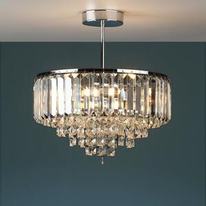 Laura Ashley Vienna 3 Light Semi Flush Ceiling Light In Polished Chrome