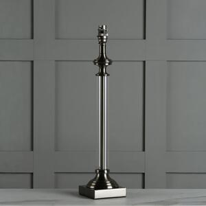 Laura Ashley Winston Glass Candlestick Table Lamp Base In Antique Chrome Finish