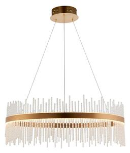 Tivoli Brushed Gold Ceiling Pendant with Glass Crystal Rods