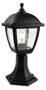 Firstlight 2817BK Palma Outdoor Pedestal Lantern In Black Resin Finish IP44