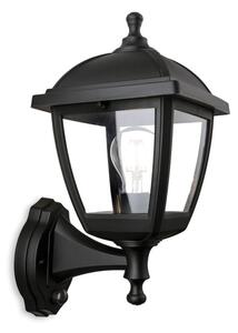 Firstlight 2816BK Palma PIR Outdoor Uplight Lantern Black Resin IP44