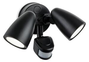 Firstlight 2836BK 20W LED Twin Outdoor Spotlight with PIR Sensor - Black -IP54